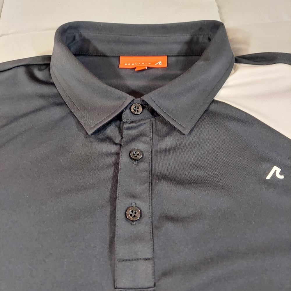 Redvanly Shirt Mens XL Black Performance Golf Polo Comfort PGA LIV Lightweight